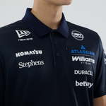2026 Williams F1 Team Tech Polo Mens - Navy - Medium