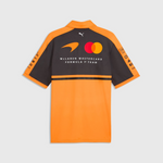 Orange and black sports jersey with McLaren Mastercard Formula 1 Team branding on a light gray background