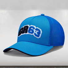 Load image into Gallery viewer, Mercedes-AMG F1 George Russell GR63 Blue Trucker Cap