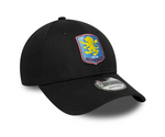 Black cap with a logo on a white background
