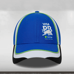Blue cap with Visa and Formula One branding on a white background