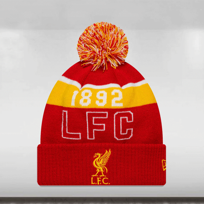 Liverpool FC 1982 Sport Cuff Beanie Adults - Scarlet/Amber Gold