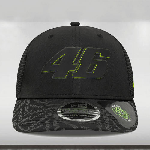 VR46 Sustainable 9Seventy Cap Stretch Snap Adults - Black