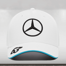 Load image into Gallery viewer, 2024 Mercedes-AMG F1 George Russell Driver Trucker Cap - White