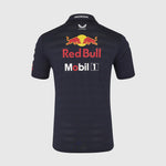 Navy blue short-sleeved collared polo shirt with the Red Bull Racing and Honda logos on the back.