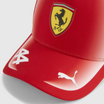 Red cap with Ferrari and Puma logos on a light gray background