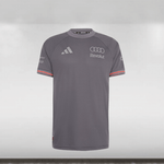 Gray sports jersey with Audi and Revolut logos on a white background