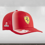 Red cap with Ferrari logo and UniCredit branding on a white background
