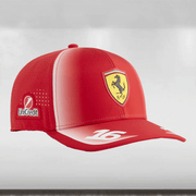 Red cap with Ferrari logo and UniCredit branding on a white background