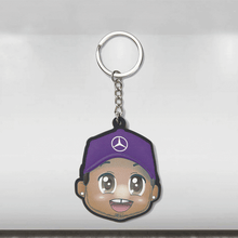 Load image into Gallery viewer, 2024 Mercedes-AMG F1 Lewis Hamilton Caricature Keyring