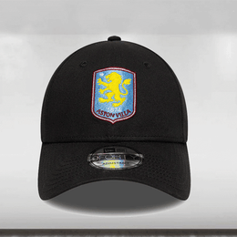 Black cap with Aston Villa logo on a light gray background