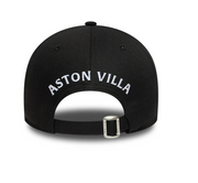 Black cap with 'Aston Villa' text on a white background