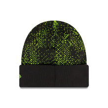 Load image into Gallery viewer, 2025 VR46 Halftone Cuff Beanie Adults - Black/Neon Yellow