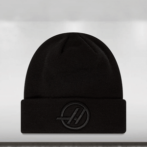 2024 MoneyGram Haas F1 Team Essential Cuff Knit Beanie Hat - Black