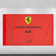 2026 Scuderia Ferrari F1 Hamilton Flag - Rosso Corsa
