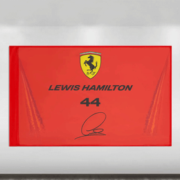 2026 Scuderia Ferrari F1 Hamilton Flag - Rosso Corsa