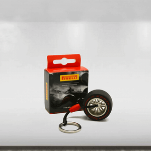 Pirelli F1 Tyre Keyring 18" - Softs - Red