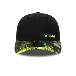 VR46 All Over Print 9Fifty Stretch Snap Cap – Black/Neon Yellow
