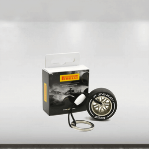 Pirelli F1 Tyre Keyring 18" - Hard - White
